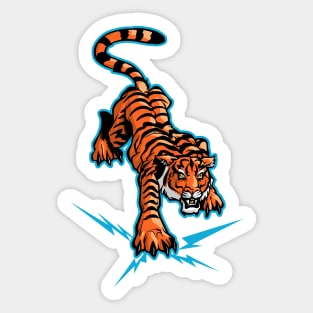 Tiger and lightning Sticker